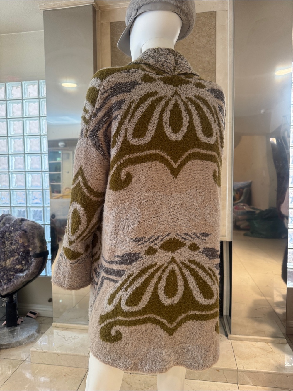 Free People Southwestern Wool Mohair Blend Oversized Cardigan Sweater - Picture 5 of 14